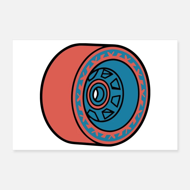 Skateboard Rolle Longboard Poster 30x20 cm