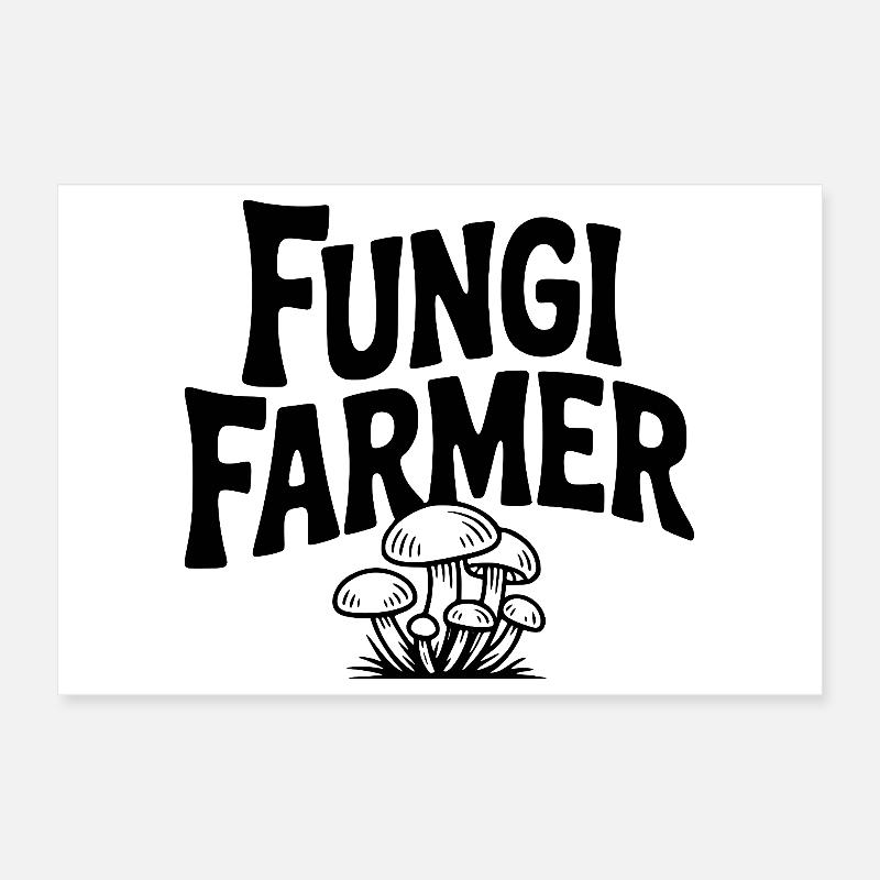 Fungi Farmer Poster 12" x 8" (30x20 cm)