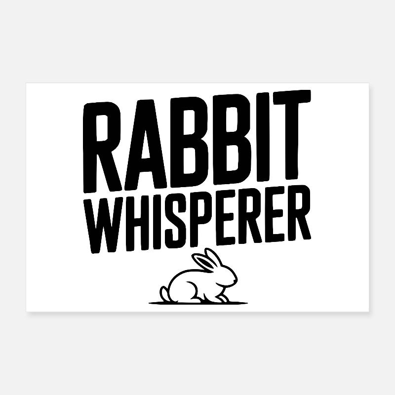 Rabbit Whisperer Poster 12" x 8" (30x20 cm)