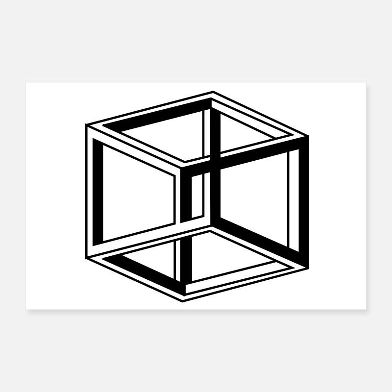 kubus cube escher Poster 30x20 cm