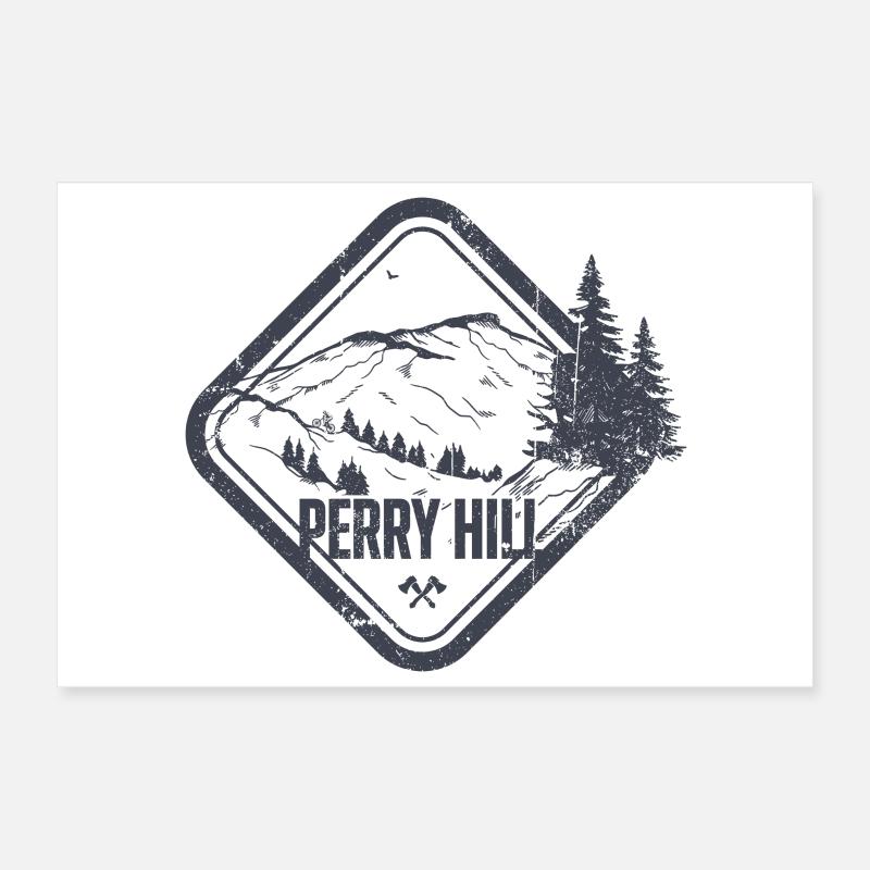 Perry Hill Mountain Ridge Poster 12" x 8" (30x20 cm)