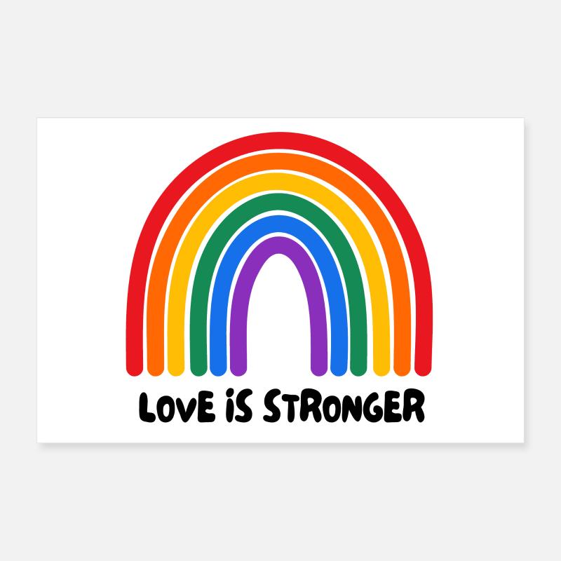 L’amour est plus fort. LGBT Poster 30 x 20 cm