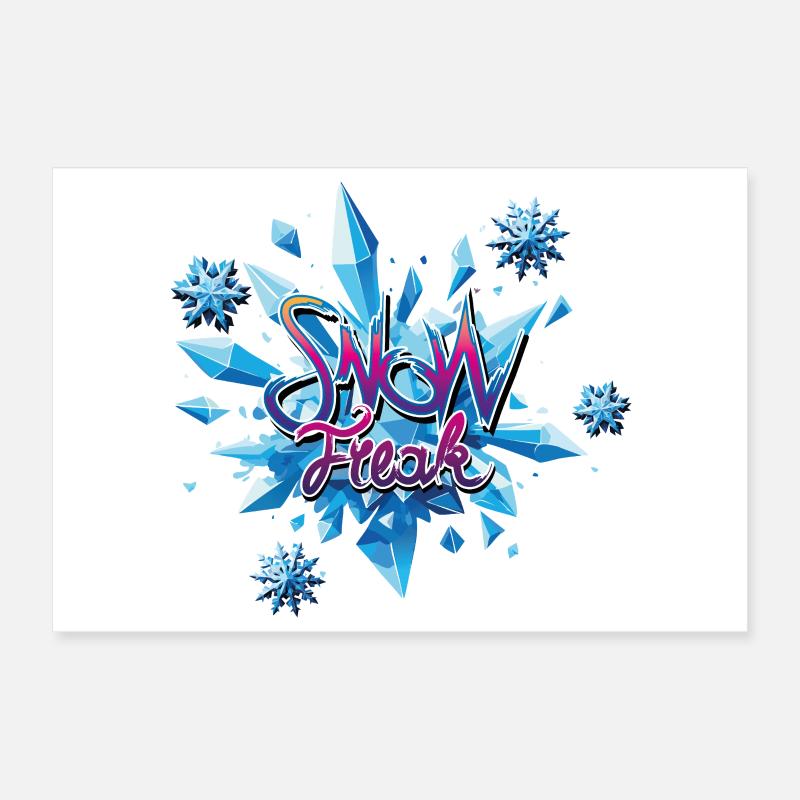 Schneekristall Explosion Poster 30x20 cm