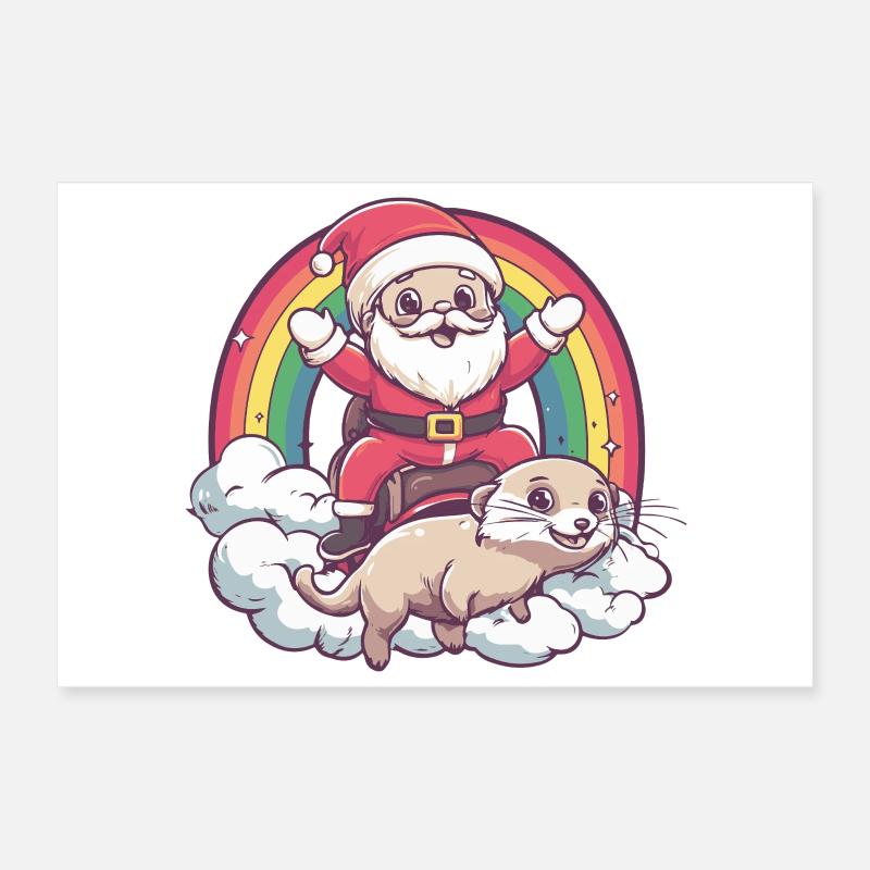 Noël du Père Noël Suricate Poster 30 x 20 cm