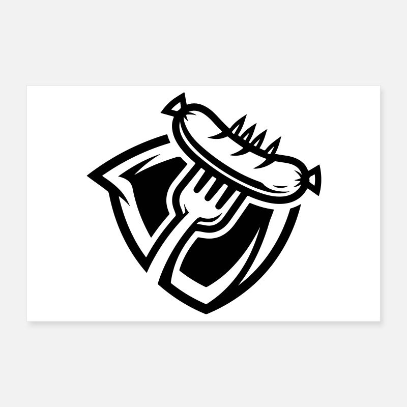 Fourchette à saucisse Poster 30 x 20 cm