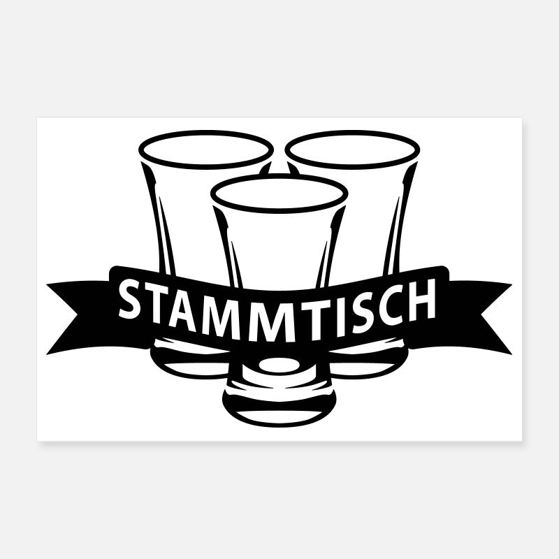 Stammtisch Schnaps Poster 30x20 cm