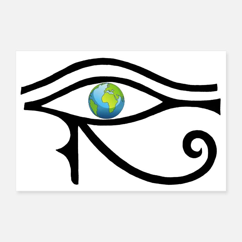 Regard sur le monde (noir) Poster 30 x 20 cm