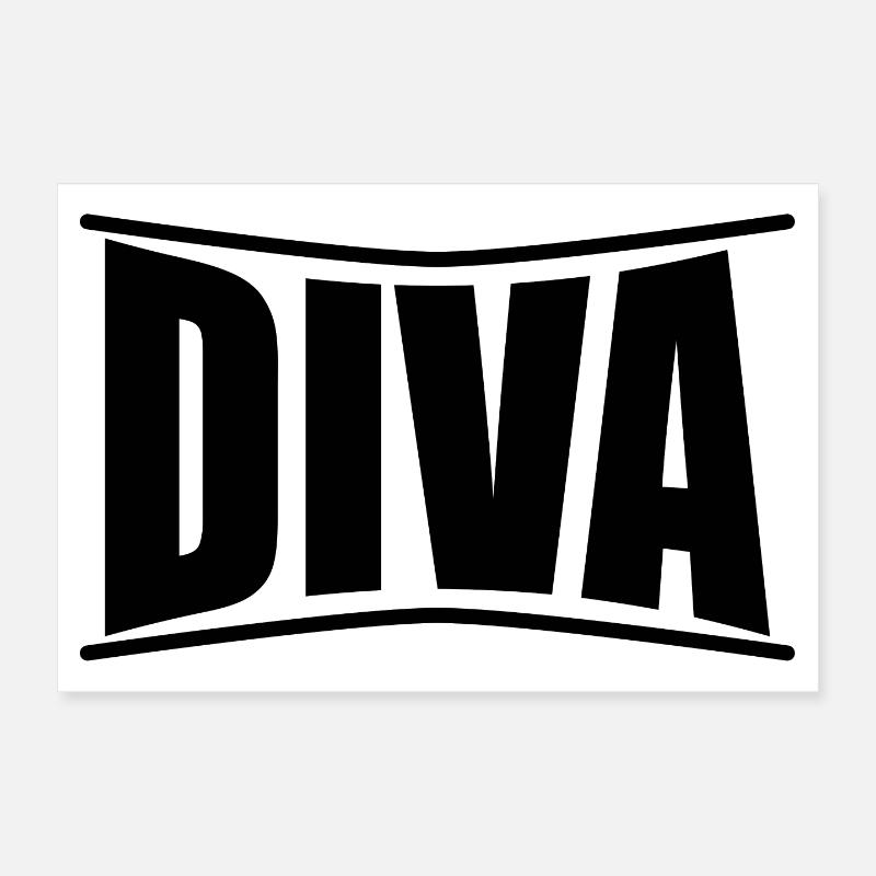 Idée cadeau t-shirt Diva Poster 30 x 20 cm
