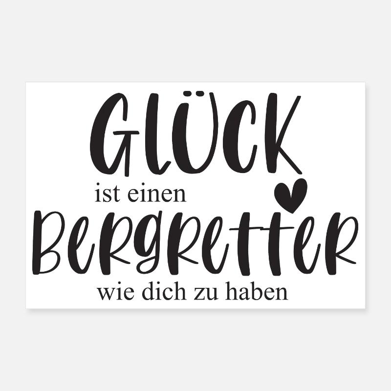 Bergretter Berg Klettern Berg Geschenk Poster 30x20 cm