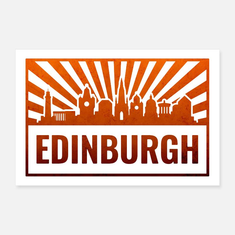 Éclat de soleil de la Skyline d’Édimbourg Poster 30 x 20 cm
