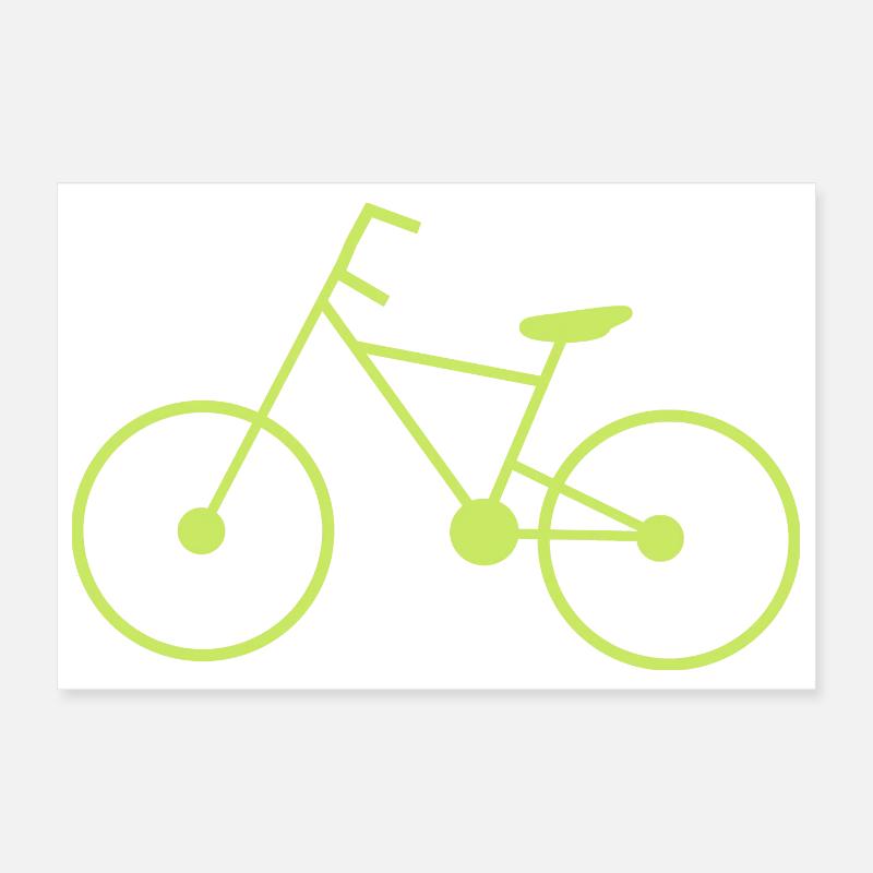 Vélo cycliste vert cyclisme Poster 30 x 20 cm