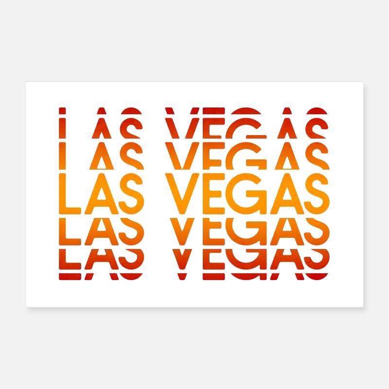 Las Vegas Neon Layout Poster 30x20 cm