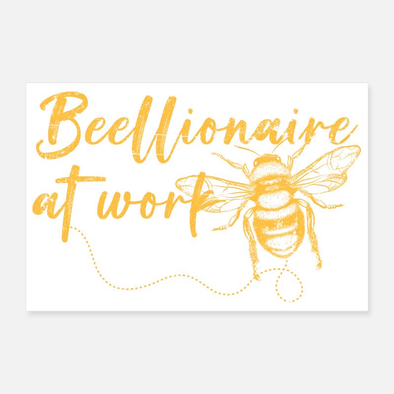 Beellionaire at Work Poster 12" x 8" (30x20 cm)