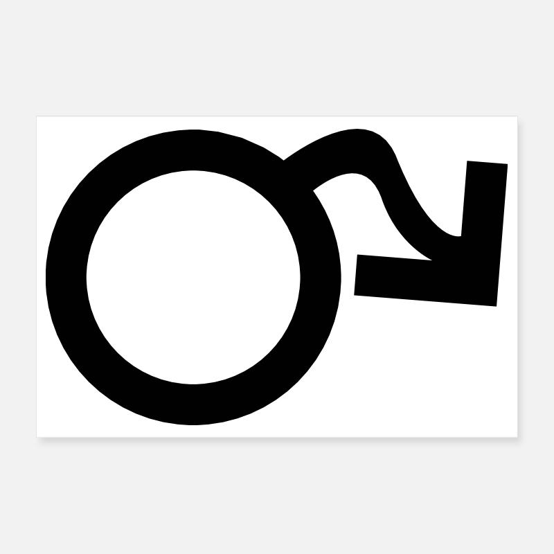 Symbol männlich hängend Poster 30x20 cm
