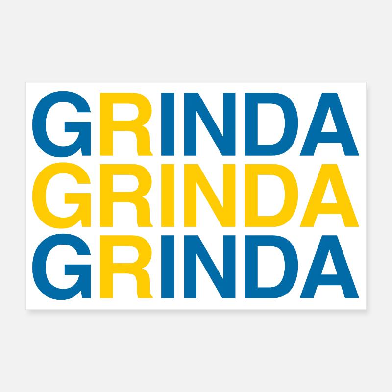 GRINDA Sverige Suède Suède Drapeau Poster 30 x 20 cm