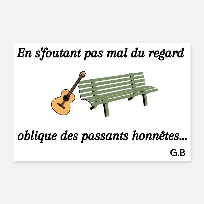 Les bancs publics Poster 30 x 20 cm