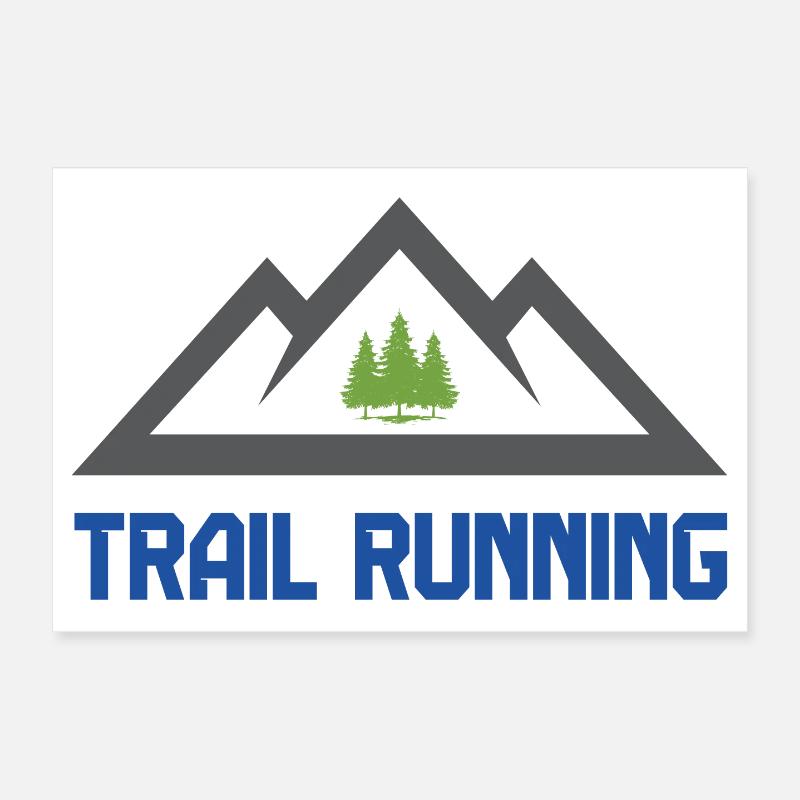 Trail Running Poster 12" x 8" (30x20 cm)