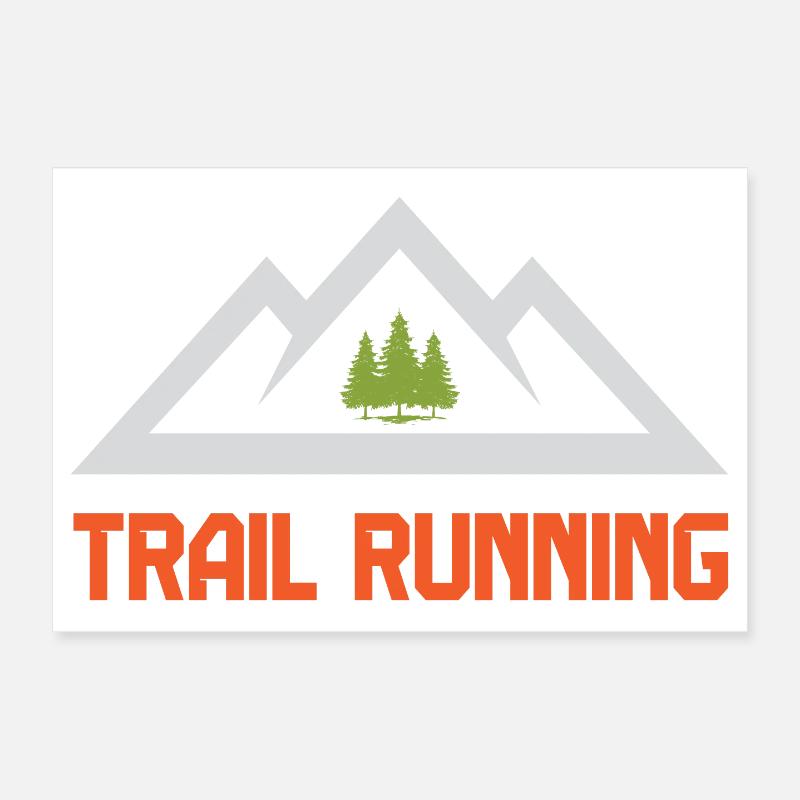 Trail Running Poster 12" x 8" (30x20 cm)