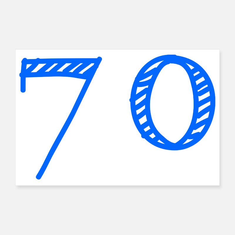 70. 70 ANS. 70e ANNIVERSAIRE. ANNIVERSAIRE 70 ANS. Poster 30 x 20 cm