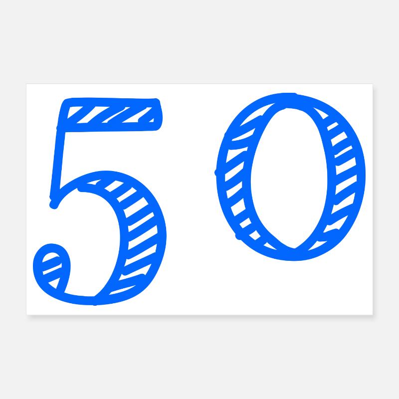 50. 50 ANS. 50e ANNIVERSAIRE. ANNIVERSAIRE 50 ANS. Poster 30 x 20 cm