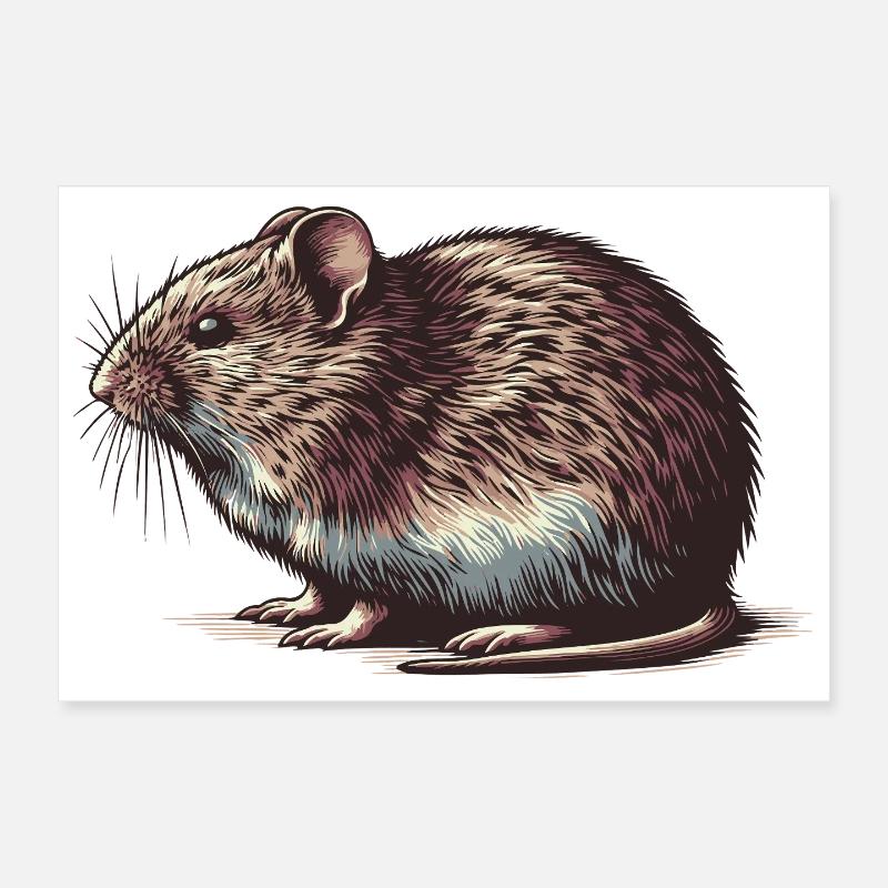 Wühlmaus Poster 30x20 cm