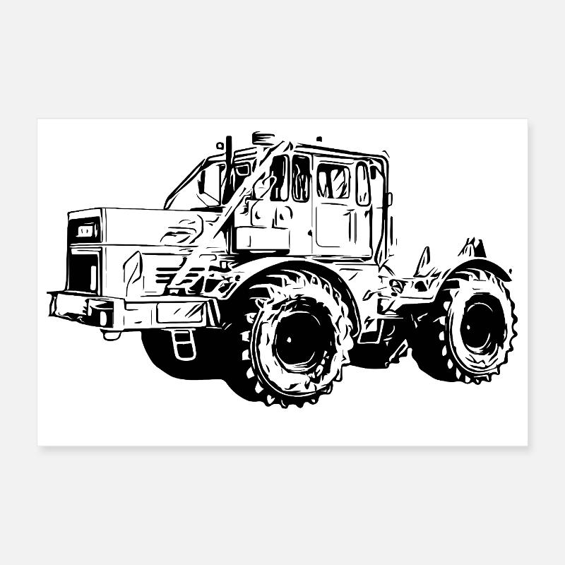 Machine électrique K700 Tracteur Poster 30 x 20 cm