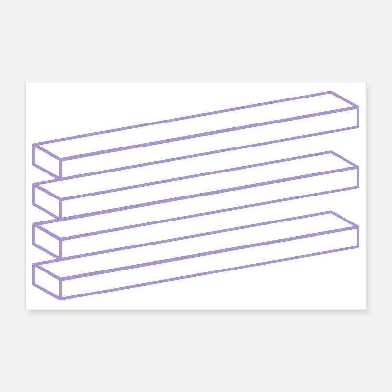 Optical Illusion Geometry Minimalist Puzzle Poster 12" x 8" (30x20 cm)