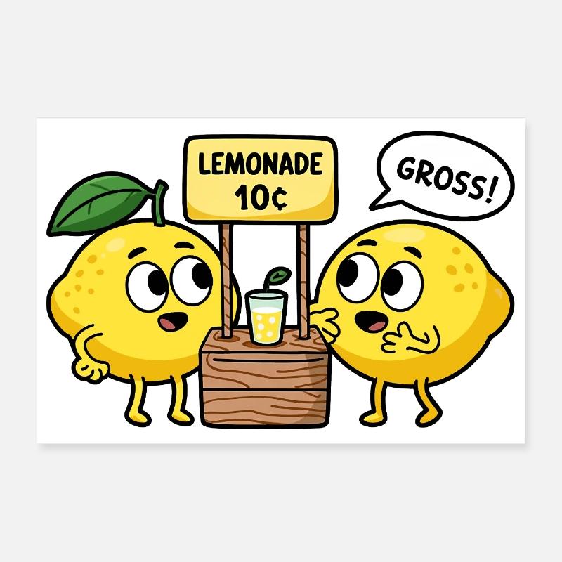 Lemon Comic – Lemonade for 10 Cents Poster 12" x 8" (30x20 cm)