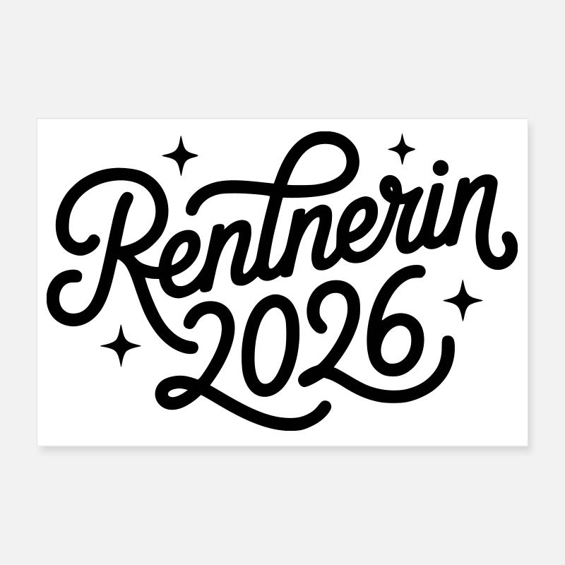 Rentnerin 2026 Poster 30x20 cm