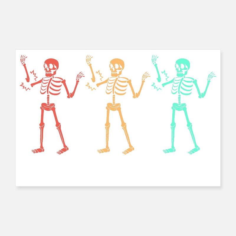 Arm Fracture Halloween Skeleton Bone Bone Fracture Poster 12" x 8" (30x20 cm)