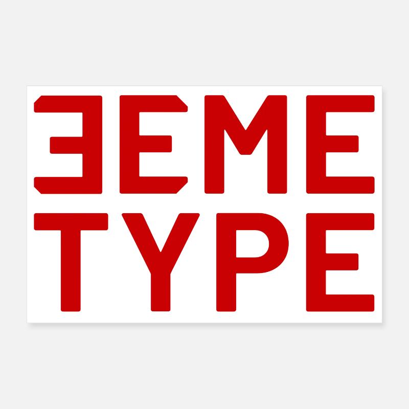 3EME TYPE CLASSIC RED Poster 30 x 20 cm