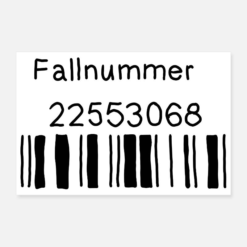 Fallnummer Poster 30x20 cm