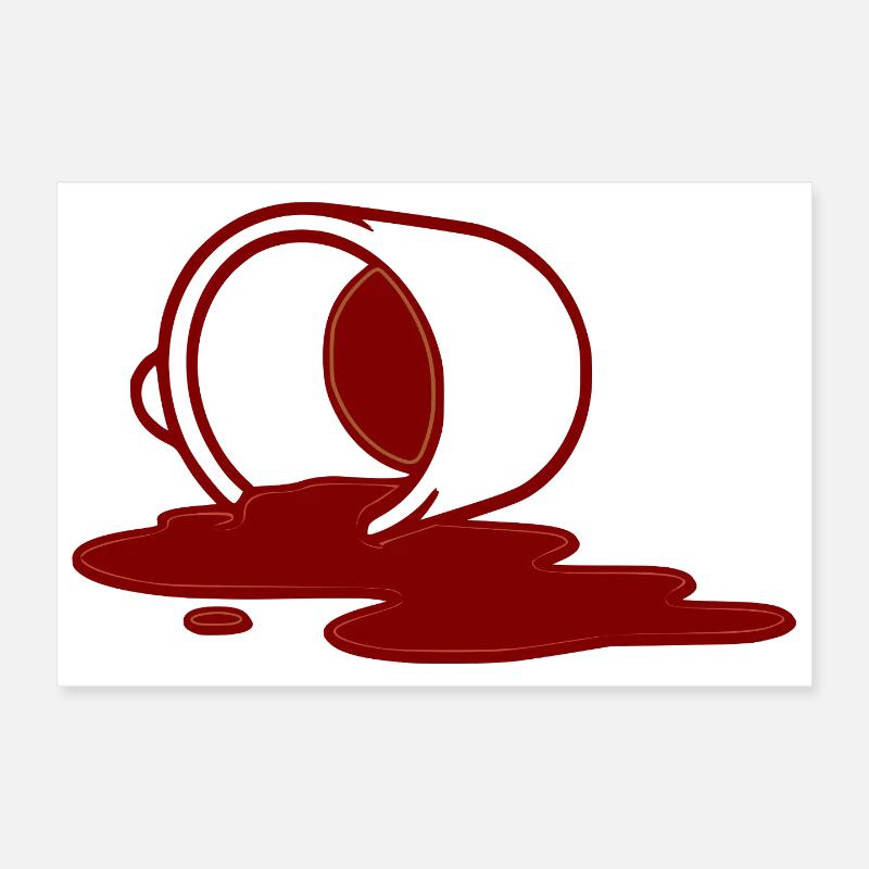 Coffee Mug Tipping Poster 12" x 8" (30x20 cm)