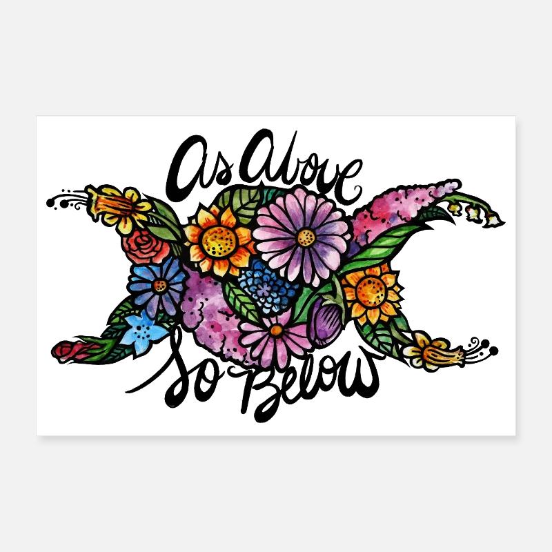 Blumenkamel-Silhouette Poster 30x20 cm