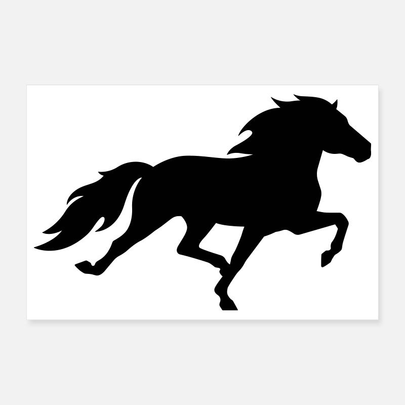 Cheval islandais dans le pass de course Poster 30 x 20 cm