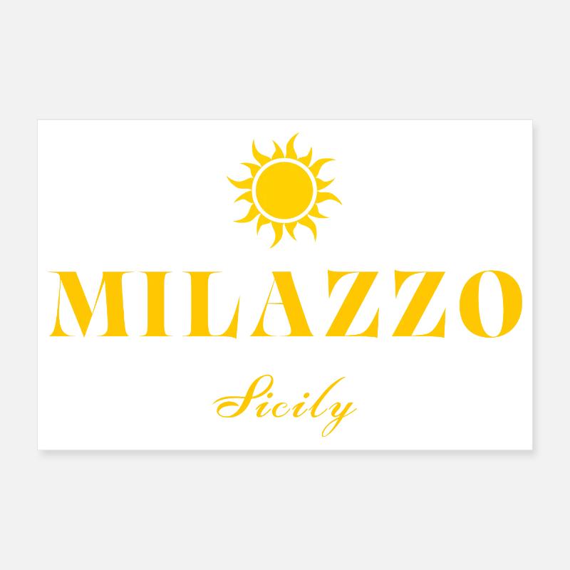 Milazzo, Sicily Sun Poster 30 x 20 cm