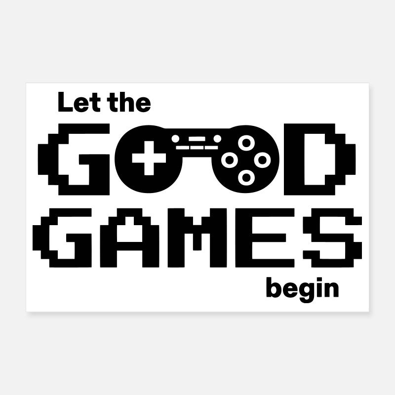Let the good games begin – Pixel Controller Poster 12" x 8" (30x20 cm)
