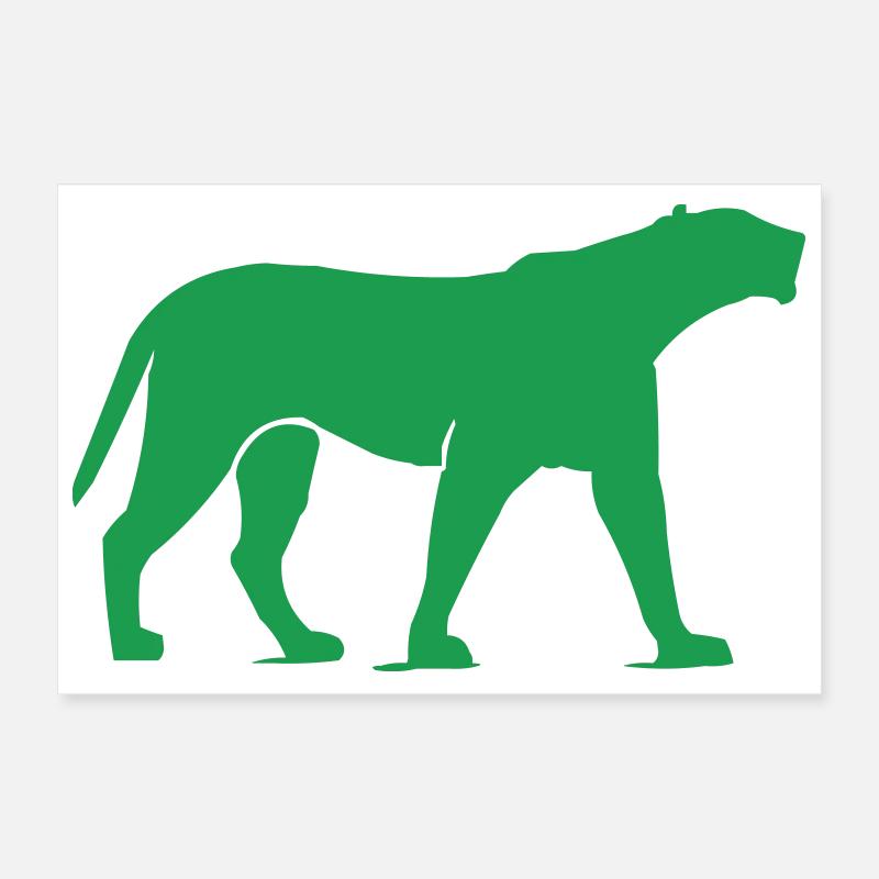 Silhouette de la Panthère Verte Poster 30 x 20 cm