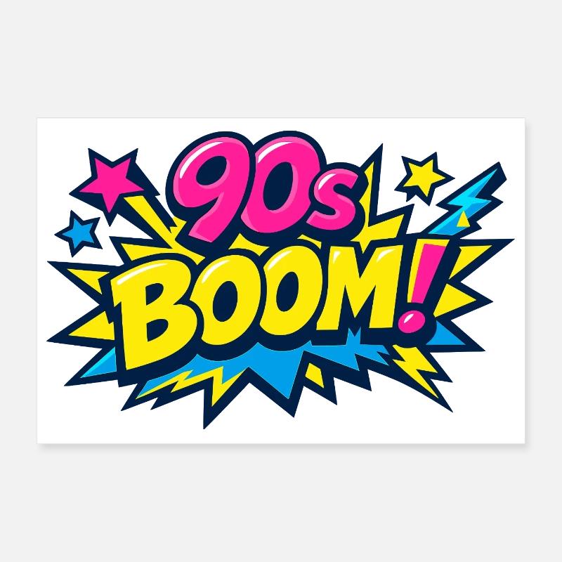 Explosion de la bande dessinée boom des années 90 Poster 30 x 20 cm