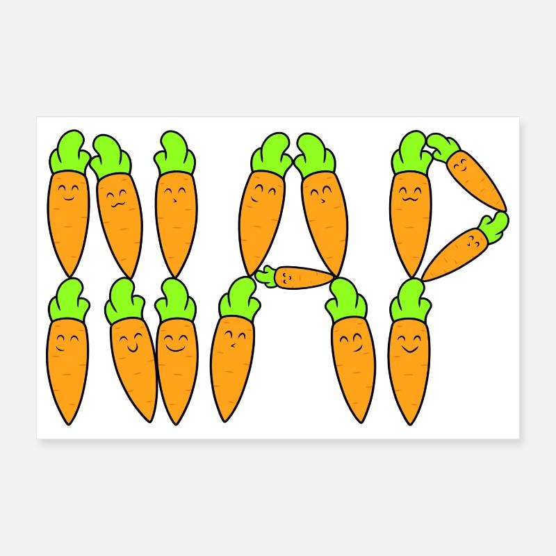 Karotten-Nickerchen Poster 30x20 cm