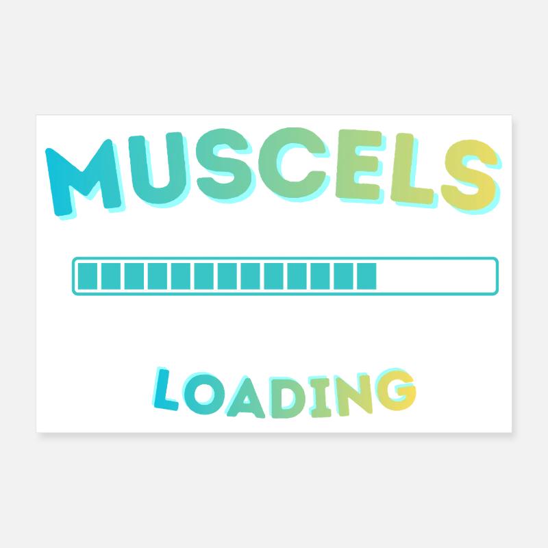 Muscle Loading Bar Graph Poster 12" x 8" (30x20 cm)