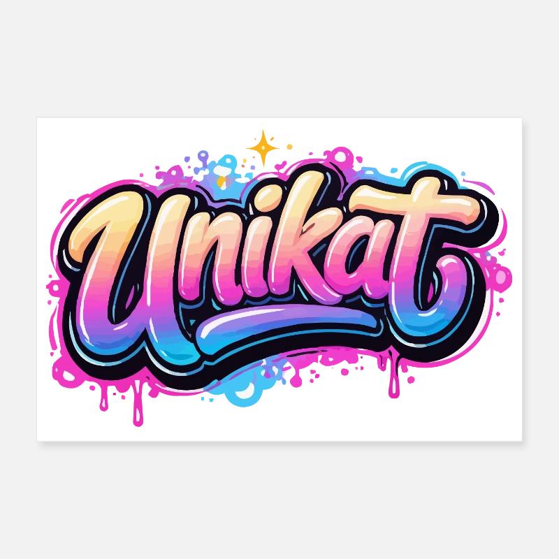 Néon graffiti unique Poster 30 x 20 cm