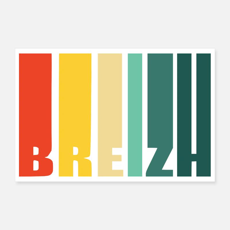 Breizh - Poster 30x20 cm - Weiß