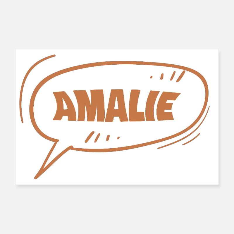 Prénom Amalie Poster 30 x 20 cm
