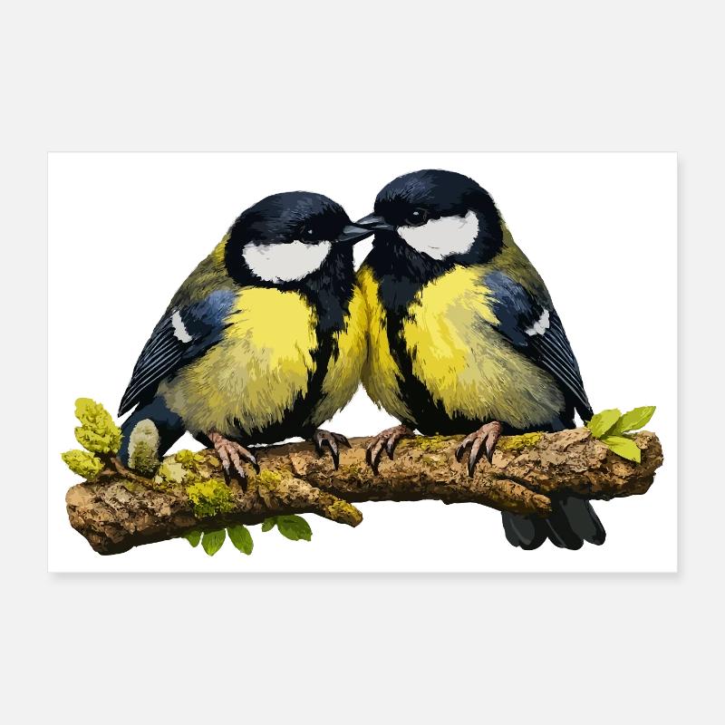 Grand couple sur la branche Poster 30 x 20 cm