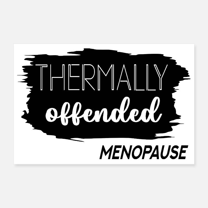 hot flashes menopause Poster 12" x 8" (30x20 cm)