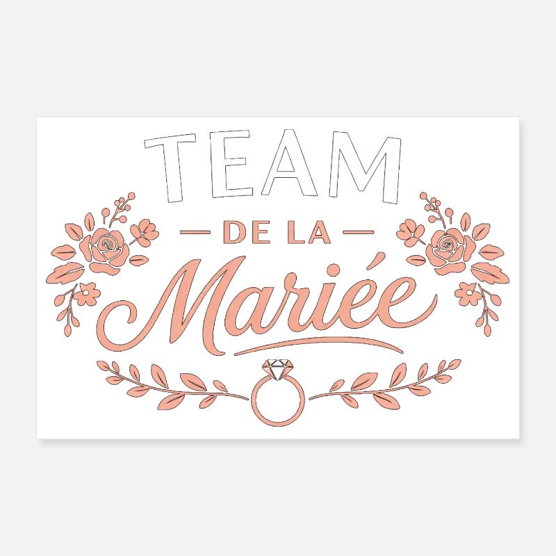 Team de la Mariée Poster 30 x 20 cm