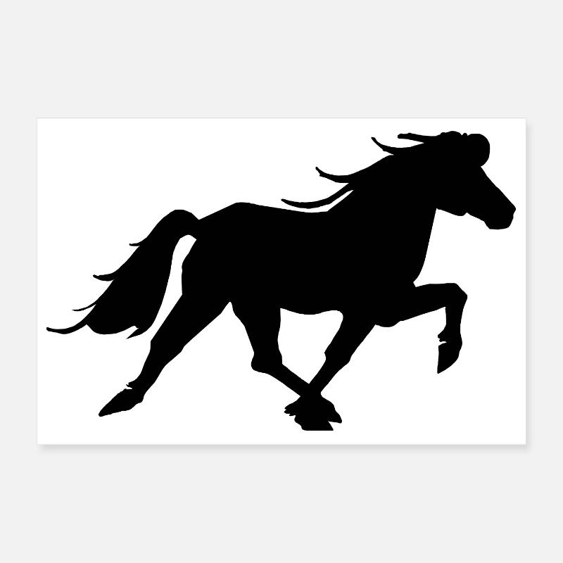 Cheval islandais dans le pass de course Poster 30 x 20 cm