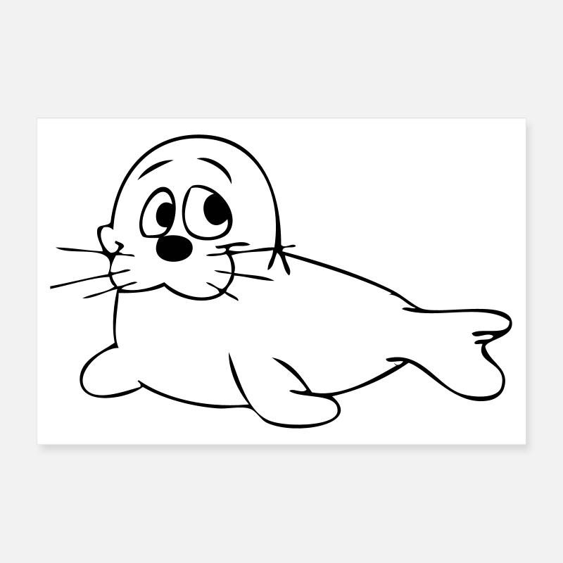 Seal Poster 12" x 8" (30x20 cm)