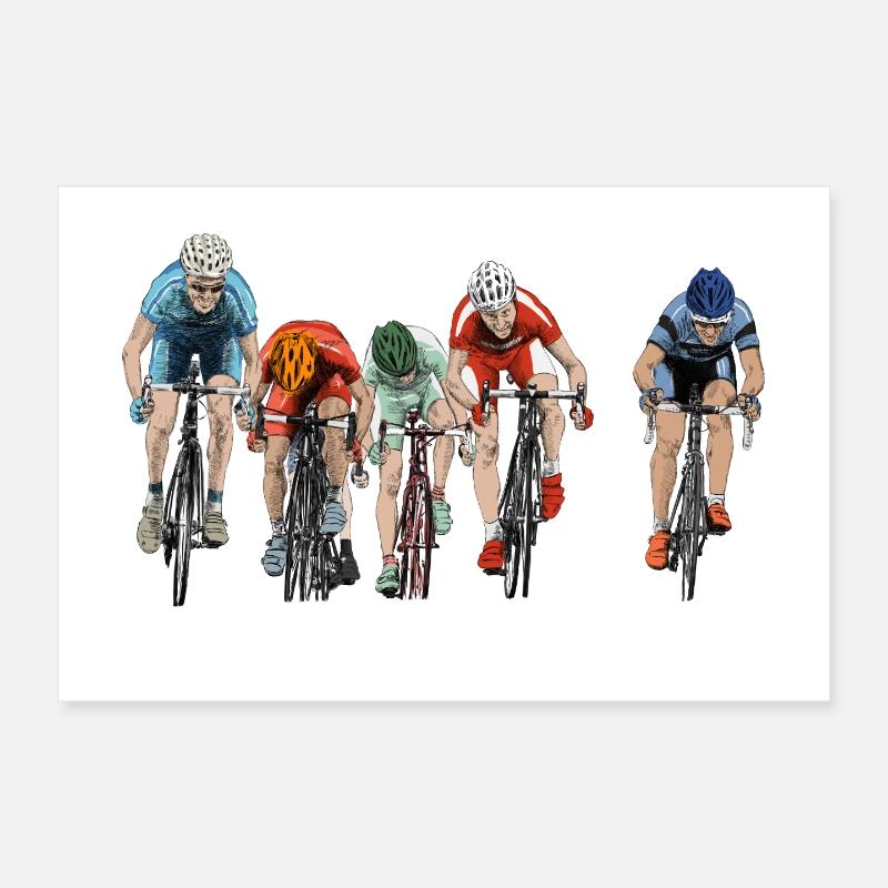 cycling Poster 12" x 8" (30x20 cm)